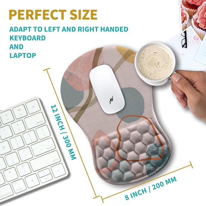 Hokafenle Ergonomic Mouse Pad Wrist Support, Wrist Rest Mousepad - Image 3