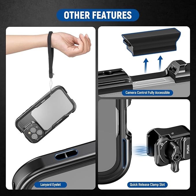 NEEWER 16 Pro Max Cage with Two Quick Release Side Handles, Phone Video Rig Kit - Image 6
