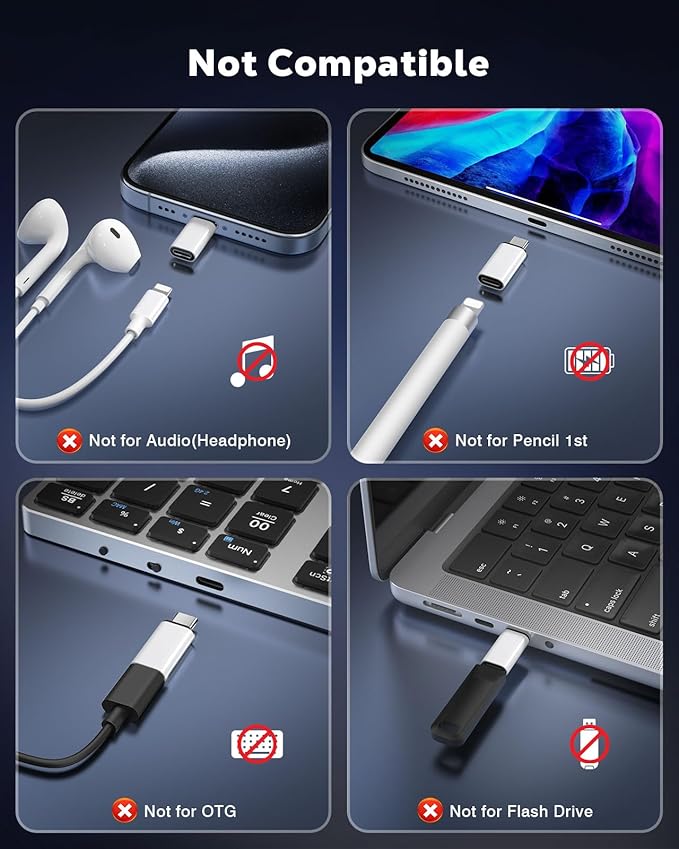 MoKo Lightning to USB C Adapter 2Pack, NOT - Image 2