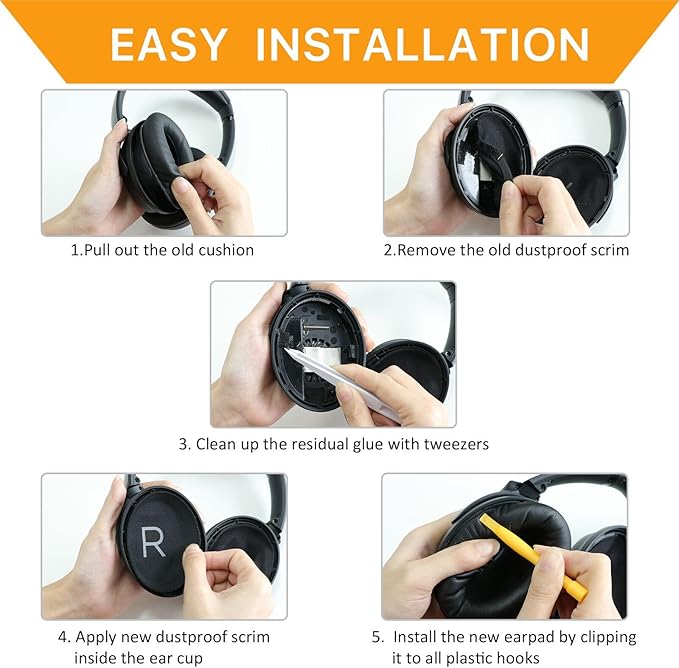 Replacement Ear Pads for Bose QuietComfort 45/QuietComfort SE/New QuietComfort - Image 5