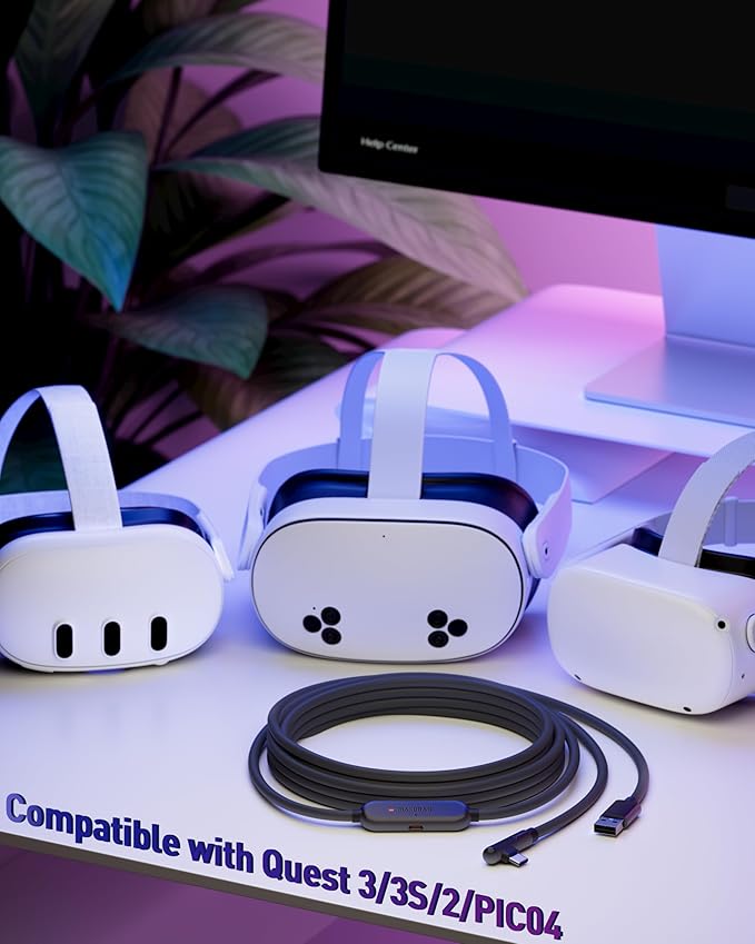 Maxonar [Next-Gen Chip VR Charging Link Cable 16FT Compatible - Image 2