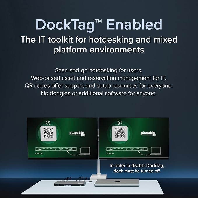 Plugable USB C Docking Station 5 Monitors, 140W DisplayLink Dock Connects up to - Image 5