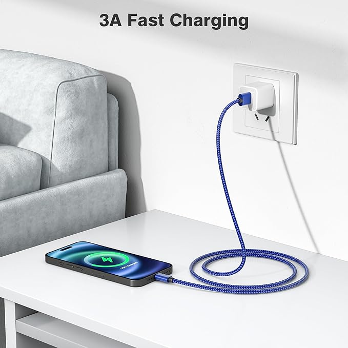 Elebase for iPhone 16 Car Charger Cable 1.5/3.3/6.6FT 3 Pack, Type C Charging - Image 5