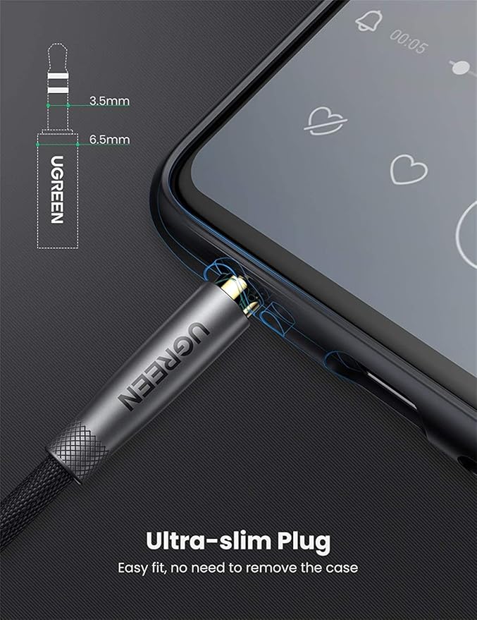 UGREEN 3.5mm Audio Cable Nylon Braided Aux Cord Male to Male Stereo Hi-Fi Sound - Image 8
