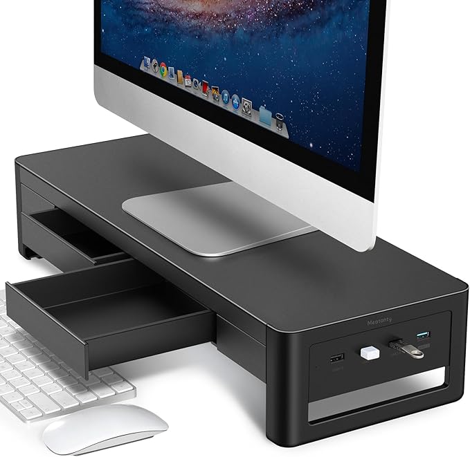 meatanty 2 in 1 Monitor Stand Riser by Meatanty
