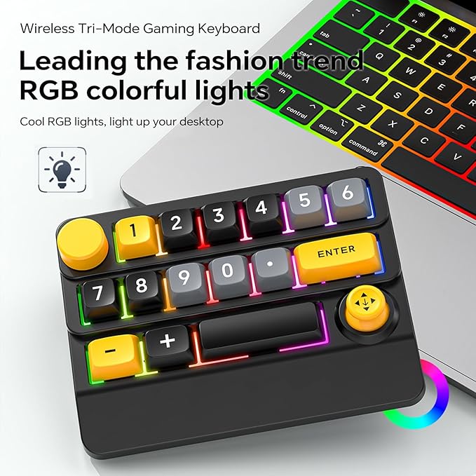 Adventurers W909 Wireless RGB Mechanical Numeric Keypad, Hot-Swappable - Image 5