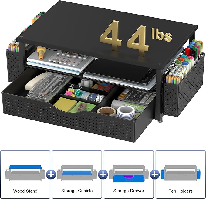 Desk Organizer and Accessories, Computer Monitor Stand Riser - Image 6