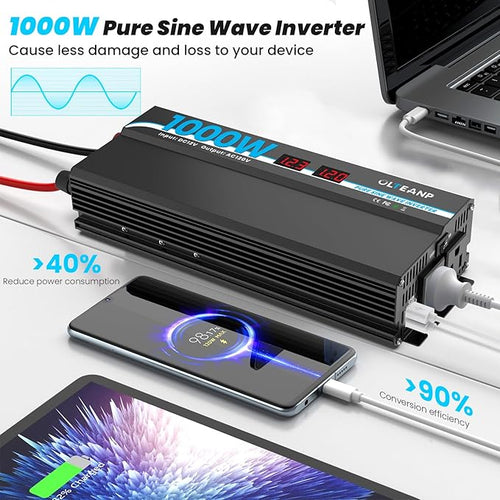 1000W Pure Sine Wave Power Inverter - Image 2