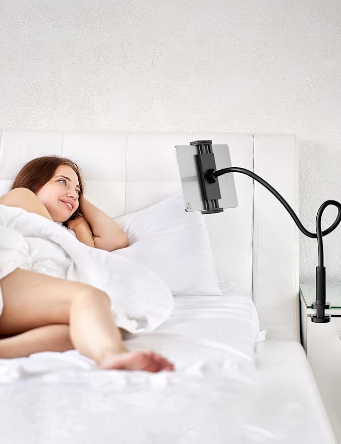 Flexible Gooseneck Tablet Holder, 360° Adjustable Phone Mount - Image 7