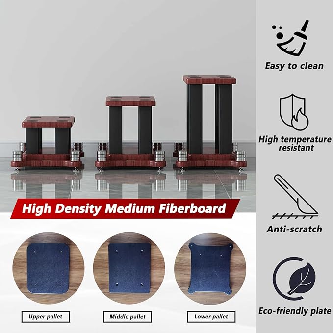 A Pair of Universal Speaker Stands, Heavy Duty Speaker Stands Holds Bookshelf - Image 6