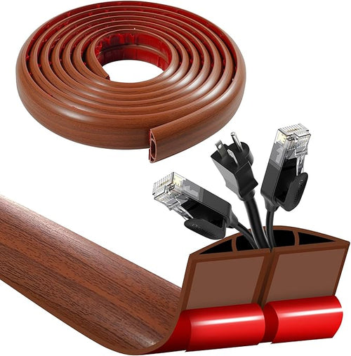 10ft Self Adhesive Floor Cord Cover, Cord Hider Floor, Cable Cavity:0.61" x by Unknown