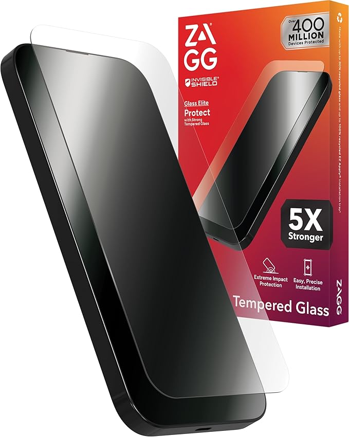 ZAGG InvisibleShield Glass Elite iPhone 15 Pro Max Screen Protector by ZAGG