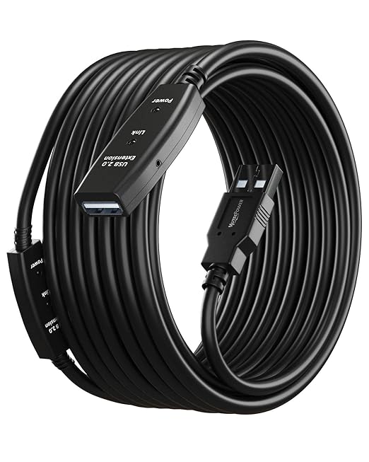 50 Feet Active USB Extension Cable 2.0 Male to Female by MutecPower