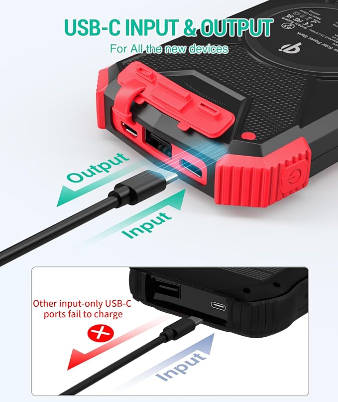 BLAVOR Solar Charger Power Bank 10, Portable Wireless Charger, 20W Fast - Image 4