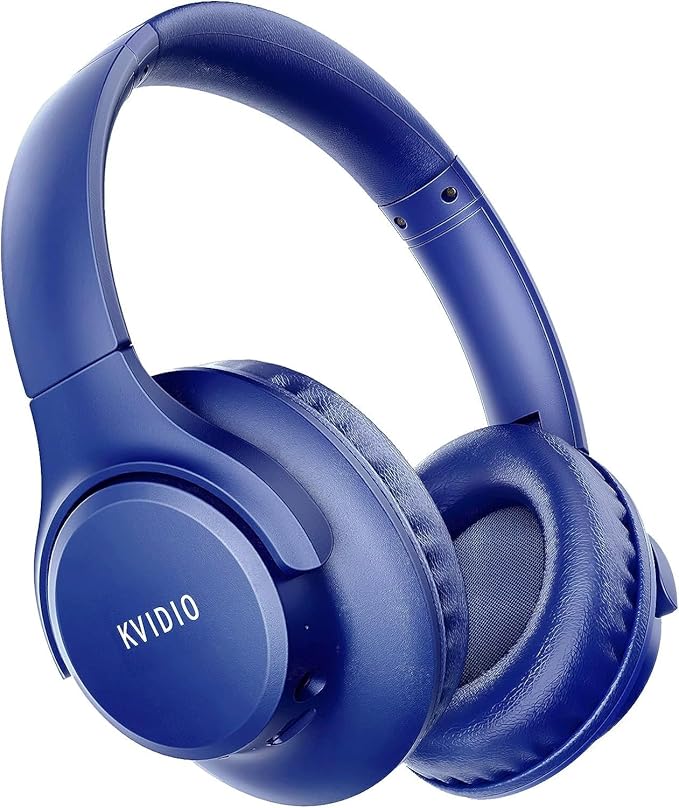 KVIDIO Bluetooth Headphones Over Ear, 65 Hours Playtime Wireless Headphones by ProfessionalHeadphonesMaker