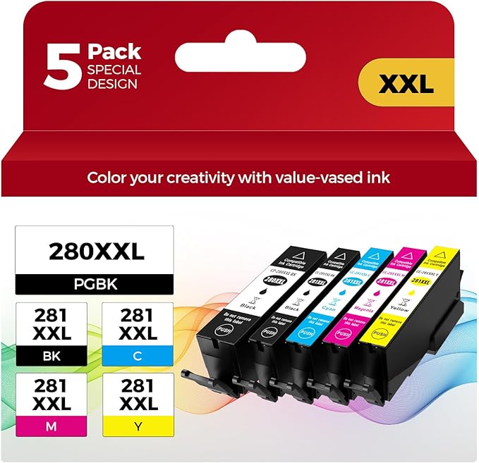 PGI-280XXL/CLI-281XXL Compatible Ink Cartridge Replacement by DYEYOY