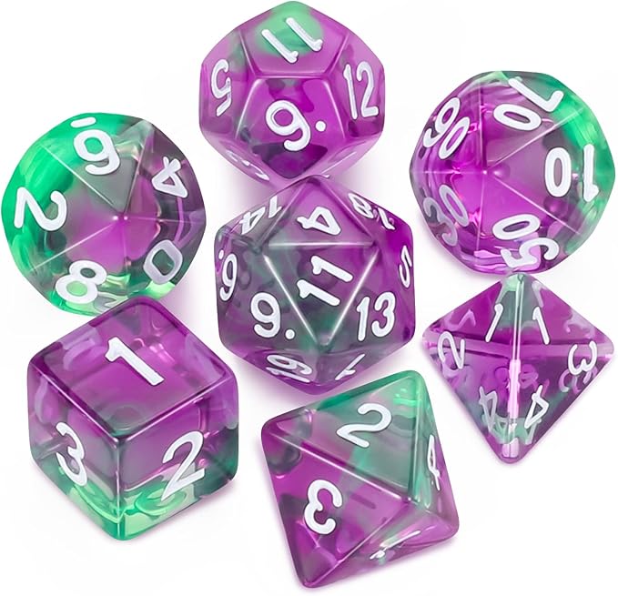 QMAY DND Dice Set -D&D Polyhedral Dice by QMAY