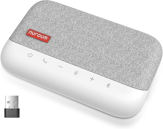 NUROUM A15 Bluetooth Conference Speaker and Microphone, 360° Voice Pick up & by Nuroum