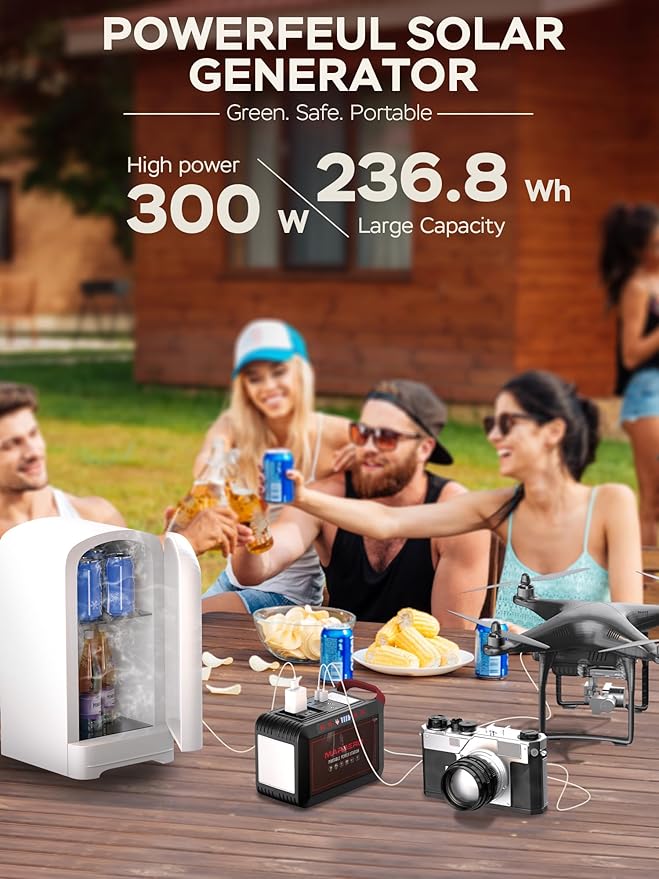 Portable Power Station 300W MARBERO 237Wh Camping Solar Generator Backup - Image 7