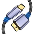 USB 3.1 Micro B to USB C Hard Drive Cables, 3.3FT 10 Gbps USB C to Micro B by Cieoaos