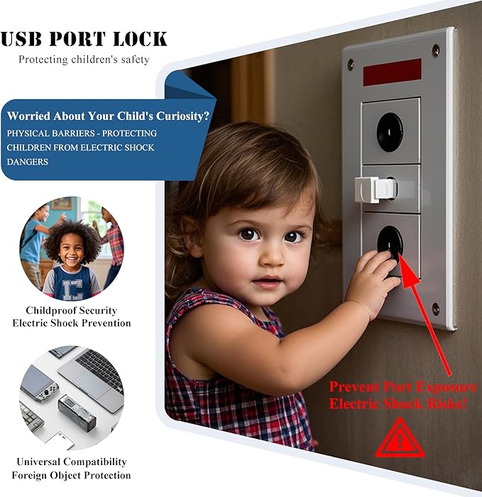 7 PCS USB Port Blockers with 1 Locks - Image 4