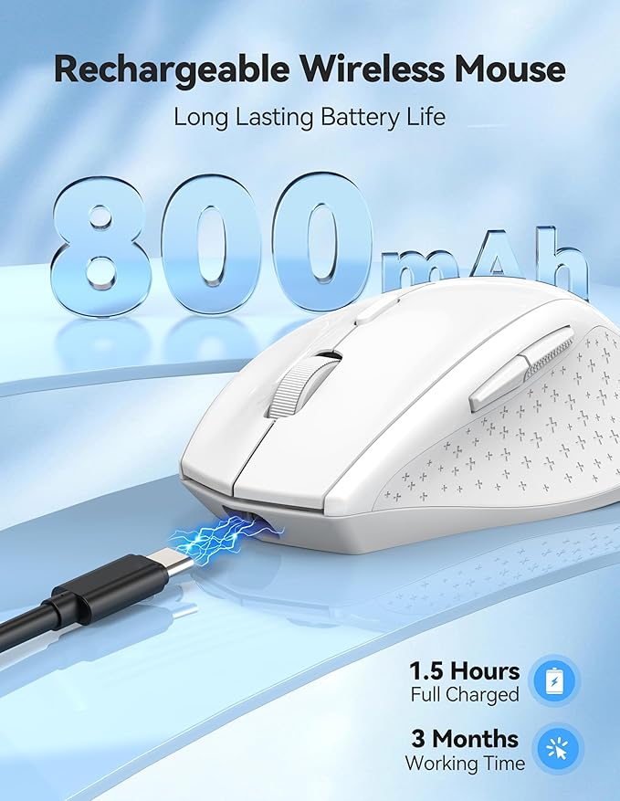 TECKNET Wireless Mouse Rechargeable, Mouse - Image 2
