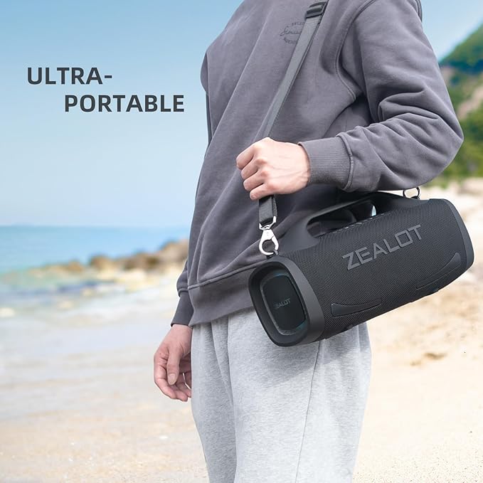 ZEALOT Bluetooth Speaker, 110W Peak Booming Sound Speakers Wireless, Dual - Image 7