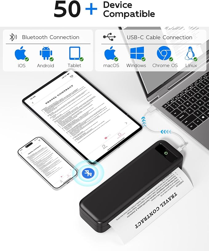 Portable Printers Wireless for Travel, Mobile Printer for Phone Laptop - Image 2