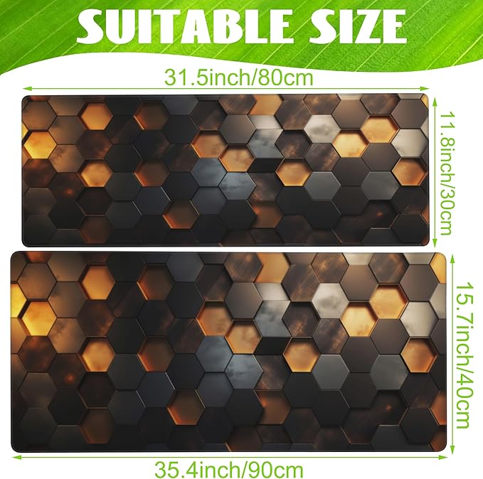 Desk Mat, Honeycomb Technology Large Gaming Mouse Pad - Image 2