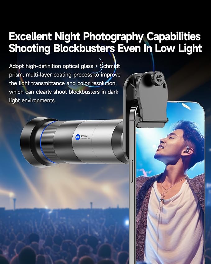 Phone Camera 28X HD Telephoto Lens, Night Filming Artifact, Long - Image 3