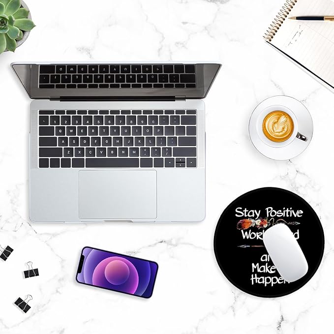 ITNRSIIET Round Mouse Pad with Stitched Edge Premium-Textured Waterproof - Image 7