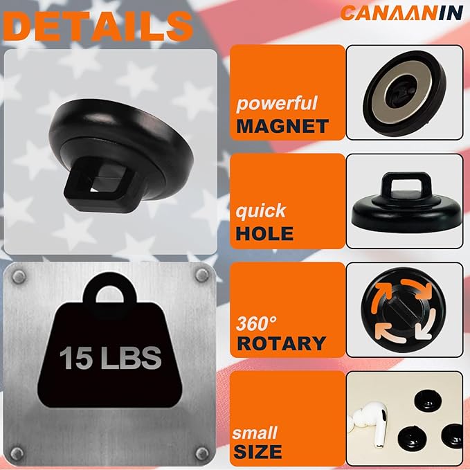 Magnet Zip Tie Mount Clips Magnetic Zip Ties Mount Base Holder Strong Wire - Image 3
