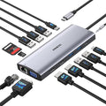 Laptop Docking Station Dual Monitor, 14 in 1 USB C Docking Station fo dell hp by iavkyu
