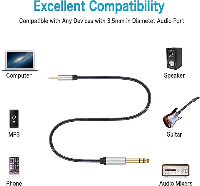 3.5 mm to 6.35 mm Audio Cable 40Ft - Image 5