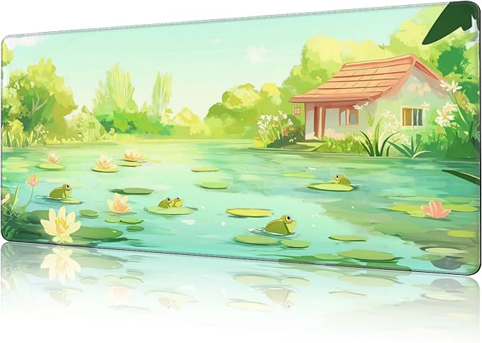 Mouse Pad Large Frog in The Water Non-Slip Game Desk Mat by NIYLYNSYN