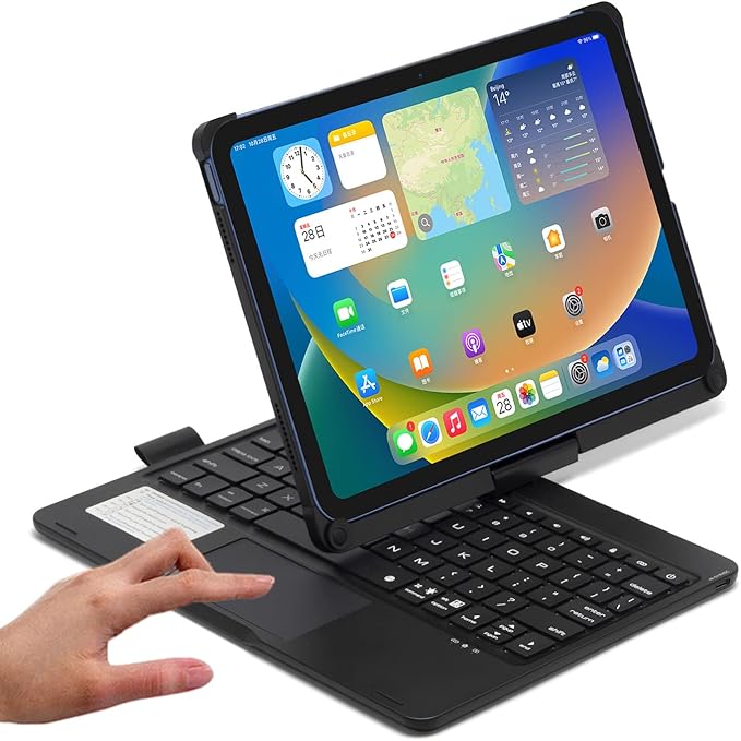 Touchpad Keyboard Case for iPad 11th Gen 2025/iPad 10th Generation 2022 by PboyiqiS