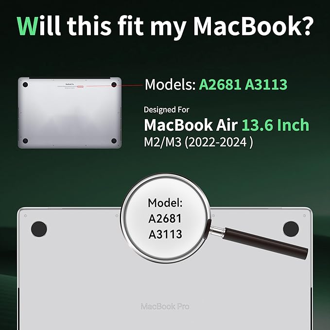 Privacy Screen for MacBook Air 13.6 Inch M2/M3/M4--A3240/A3113/A2681, Anti Blue - Image 7