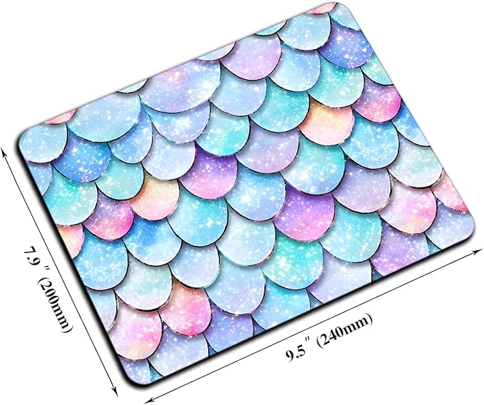 Mouse Pad, Cute Glitter Mermaid Scale Mouse Pads - Image 2