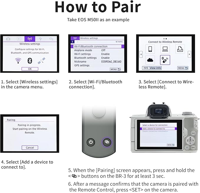 Remote Control for Canon Camera, Rechargeable Wireless Shutter Release - Image 9