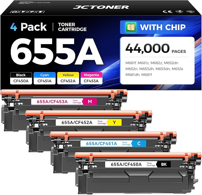 655A Toner Cartridge Set 4-Pack High Yield by JCTONER