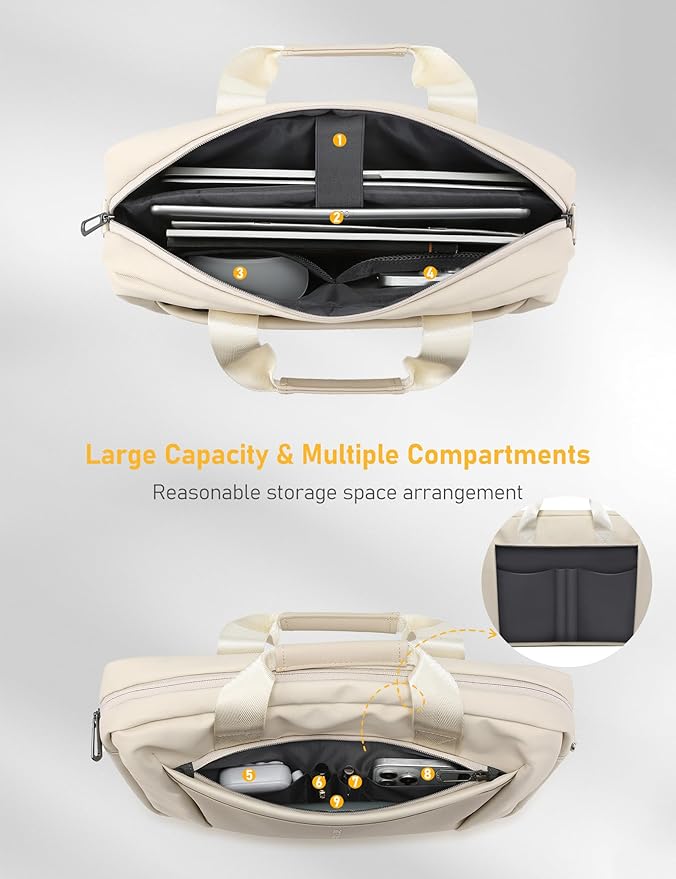 15-16 Inch Laptop Shoulder Bag Business Briefcase Water Resistant Computer - Image 2