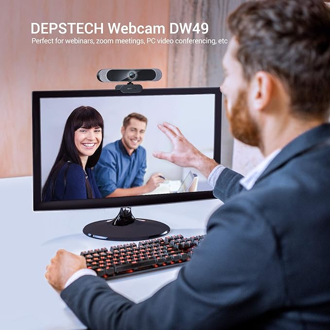 DEPSTECH 4K Webcam, DW49 HD 8MP Equipped - Image 8