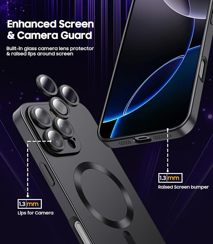 Magnetic for iPhone 16 Pro Max Case Slim Soft Silicone Bumper Shockproof - Image 4