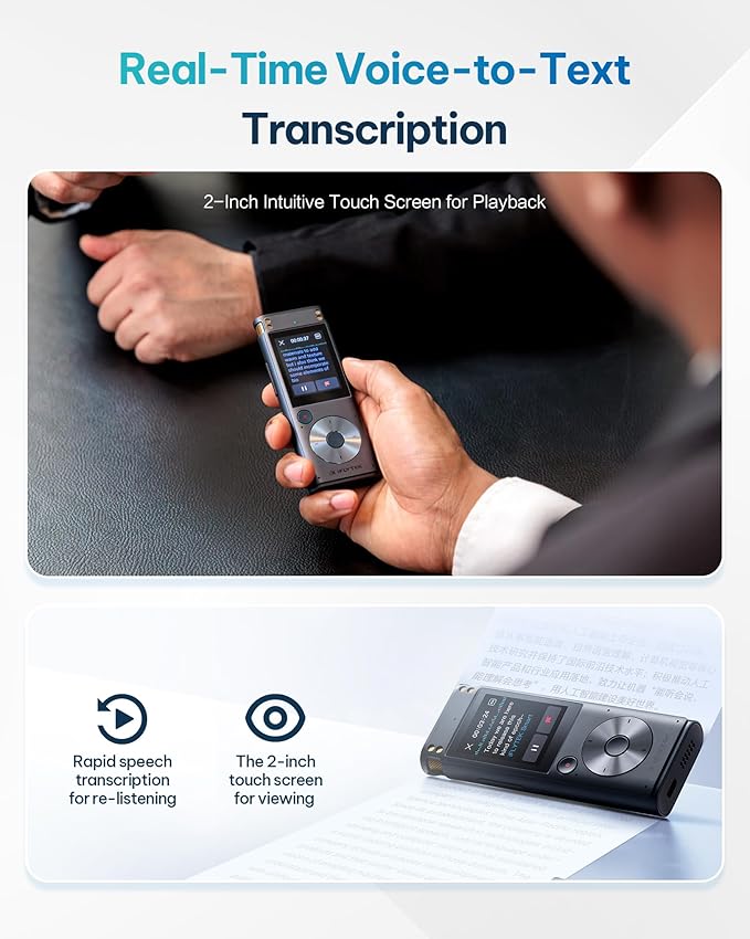 iFLYTEK AI Voice Recorder with Playback & Voice Activated Recording, 32GB - Image 3