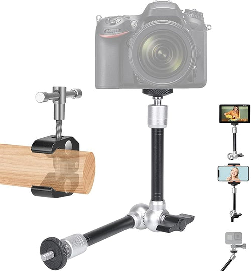 11" Adjustable Magic Arm DSLR Mirrorless Action Camera Camcorder Smartphone LCD - Image 2