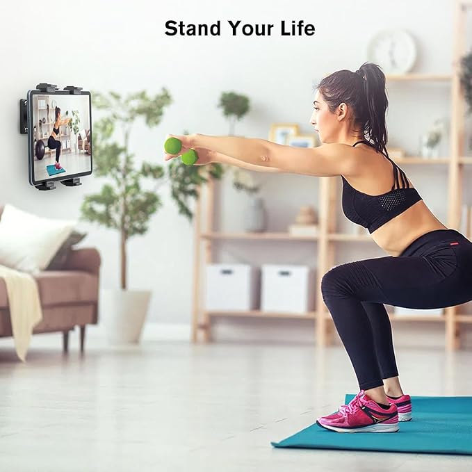 PLDHPRO Tablet Wall Mount, 360° Rotation Universal iPad Holder Stand Compatible - Image 4