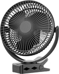 Clip on Fan, Rechargeable Portable Fan, 8 Inch Small Desk Fan - 10000mAh by Dorobeen