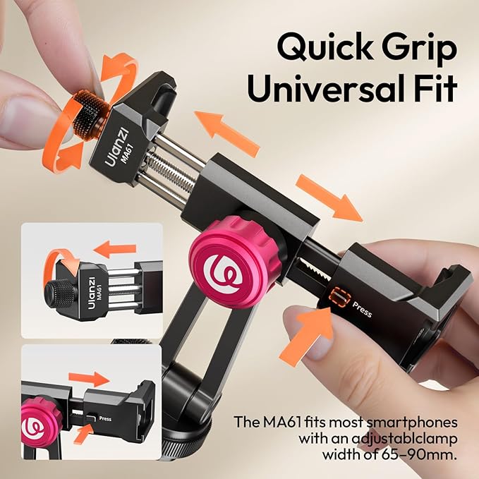 ULANZI MA61 Metal Phone Tripod Mount - Image 3