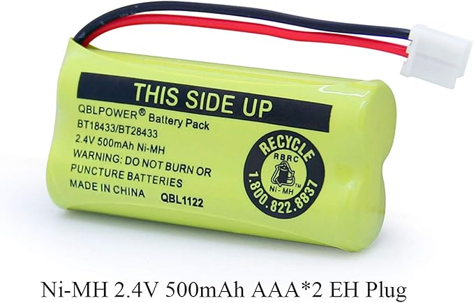 BT18433/BT28433 2.4V 500mAh Ni-MH Battery Pack Rechargeable Compatible - Image 4