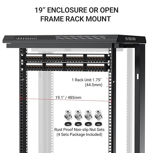 AMPCOM Premium Series CAT6 24 Ports Patch Panel, Rack Mount - Image 6